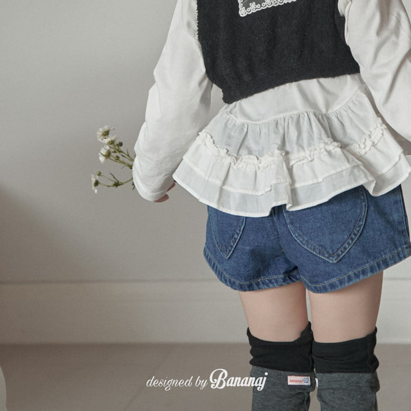 Banana J - Korean Children Fashion - #kidsshorts - Peanut Heart Pants - 7