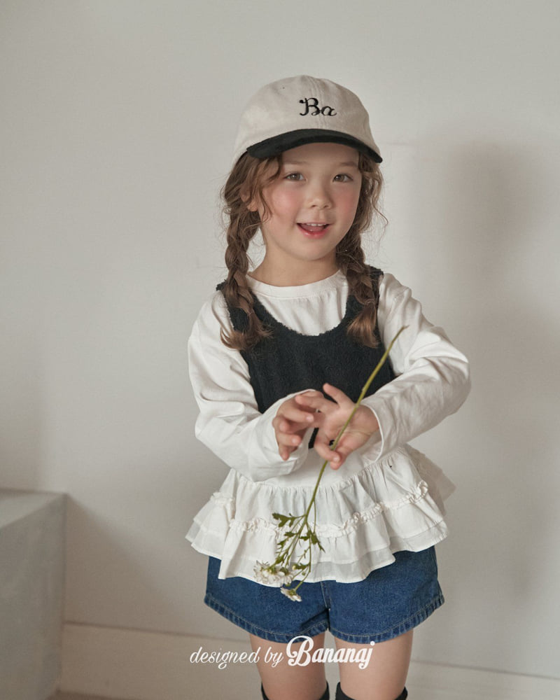 Banana J - Korean Children Fashion - #magicofchildhood - Ruffle Point Tee - 10