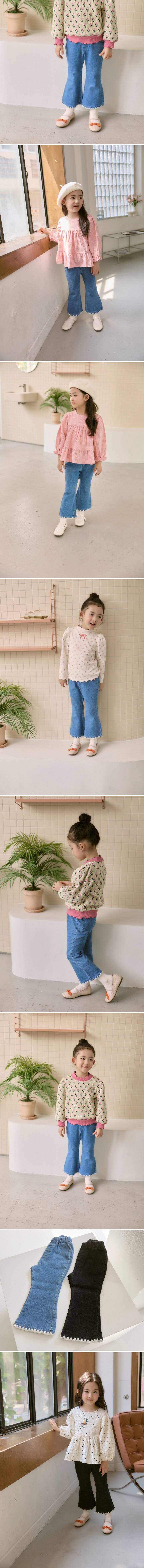 Bbb - Korean Children Fashion - #prettylittlegirls - Embroidered Jeans - 2
