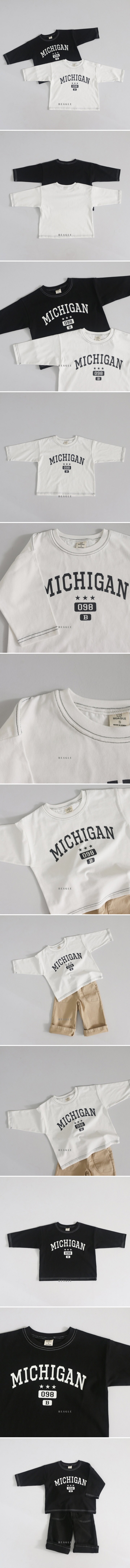 Beagle - Korean Children Fashion - #Kfashion4kids - Michigan Stitch Tee