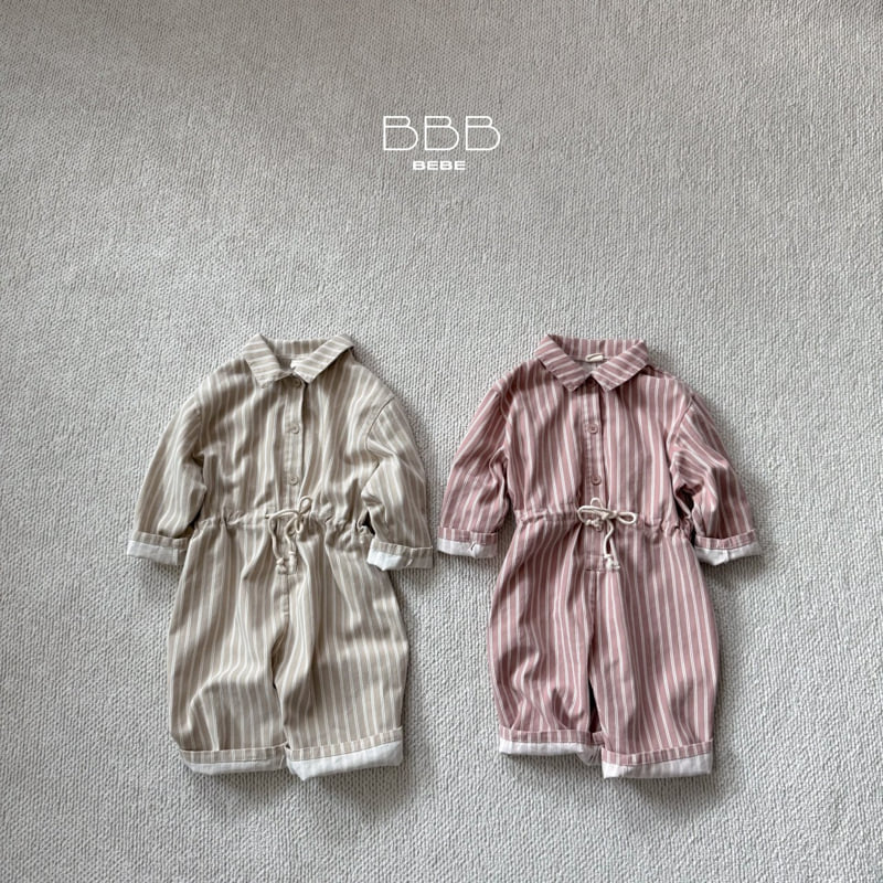 Bella Bambina - Korean Baby Fashion - #babyboutique - Bebe Stripe Shared Suit