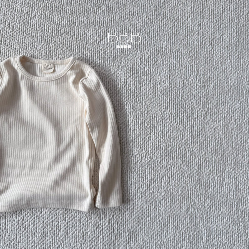 Bella Bambina - Korean Baby Fashion - #babyclothing - Bebe Ribbed Basic Tee - 6