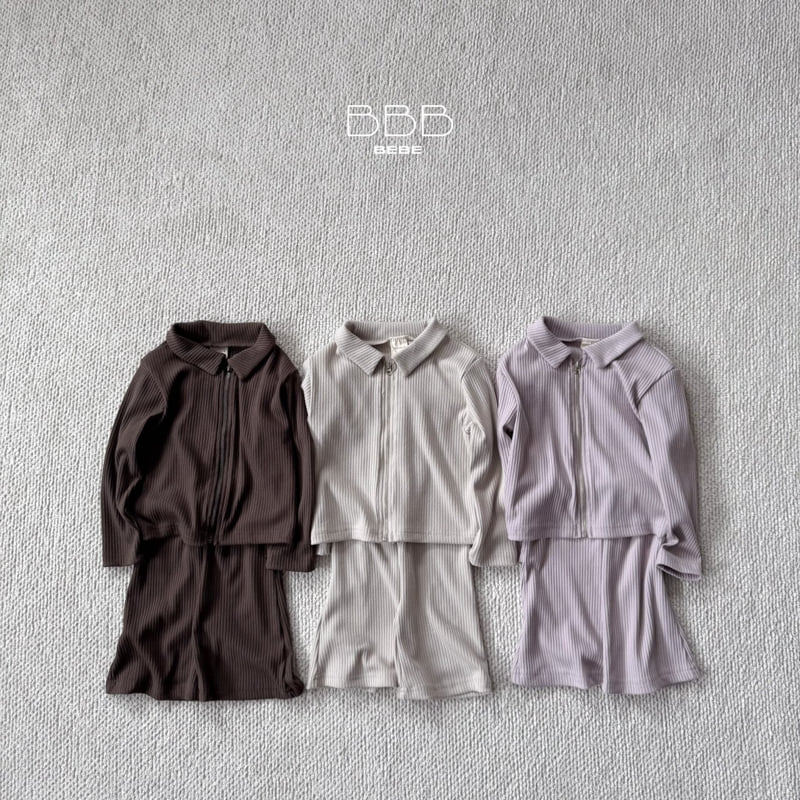 Bella Bambina - Korean Baby Fashion - #babyclothing - Bebe Doing Zip-up Set