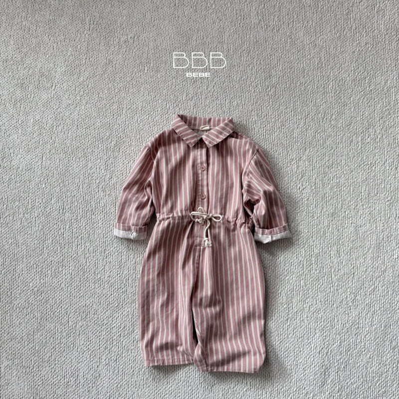 Bella Bambina - Korean Baby Fashion - #babyclothing - Bebe Stripe Shared Suit - 4