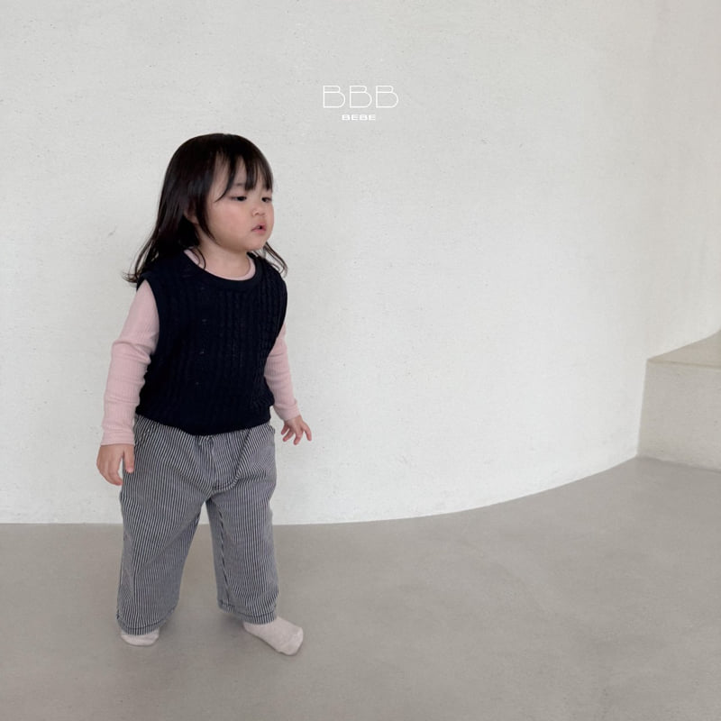 Bebe Span Stripe Pants by Bella Bambina for Baby - view 9