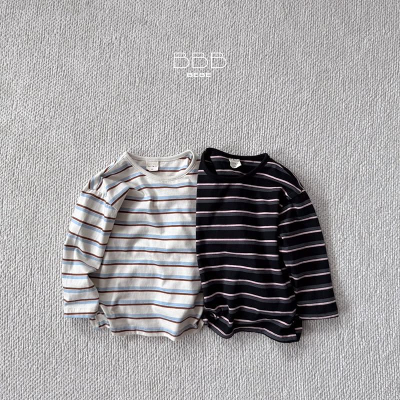 Bella Bambina - Korean Baby Fashion - #babygirlfashion - Bebe Stripe Boxy Tee