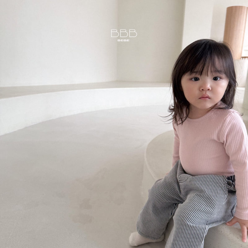 Bella Bambina - Korean Baby Fashion - #babylifestyle - Bebe Ribbed Basic Tee - 10