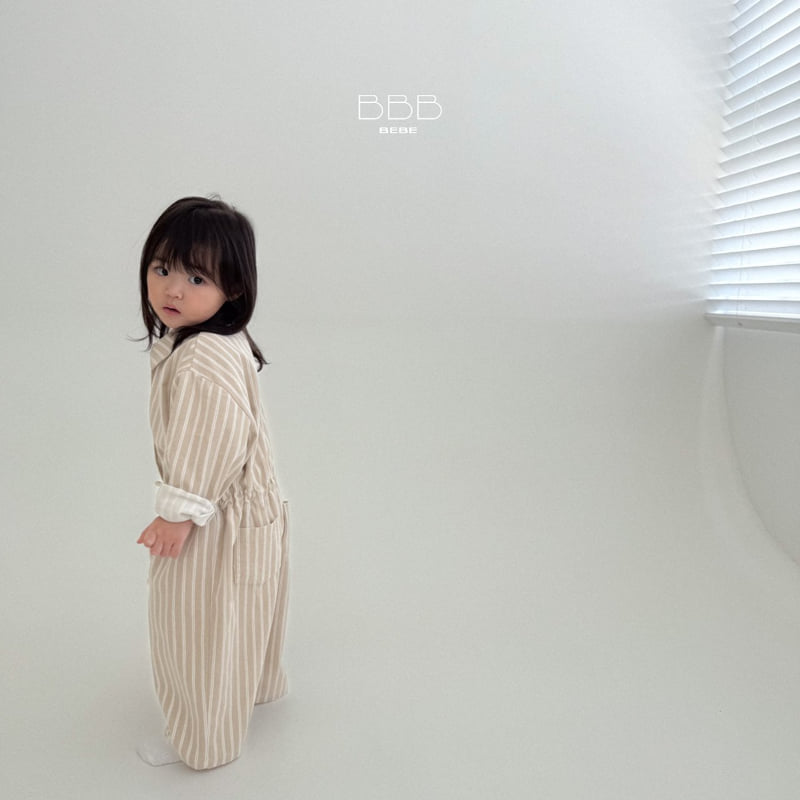 Bella Bambina - Korean Baby Fashion - #babyootd - Bebe Stripe Shared Suit - 9