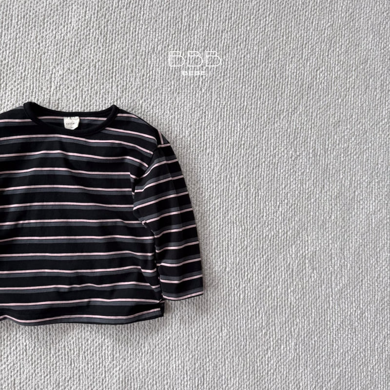Bella Bambina - Korean Baby Fashion - #babyoninstagram - Bebe Stripe Boxy Tee - 4