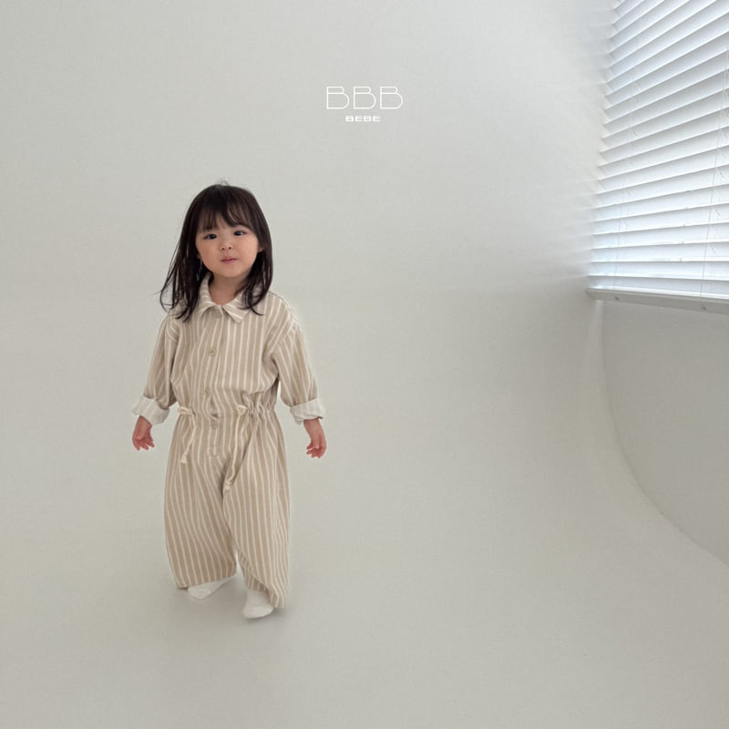 Bella Bambina - Korean Baby Fashion - #babyoutfit - Bebe Stripe Shared Suit - 11