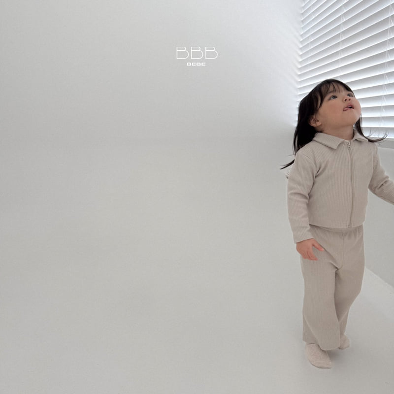 Bella Bambina - Korean Baby Fashion - #babyoutfit - Bebe Doing Zip-up Set - 8