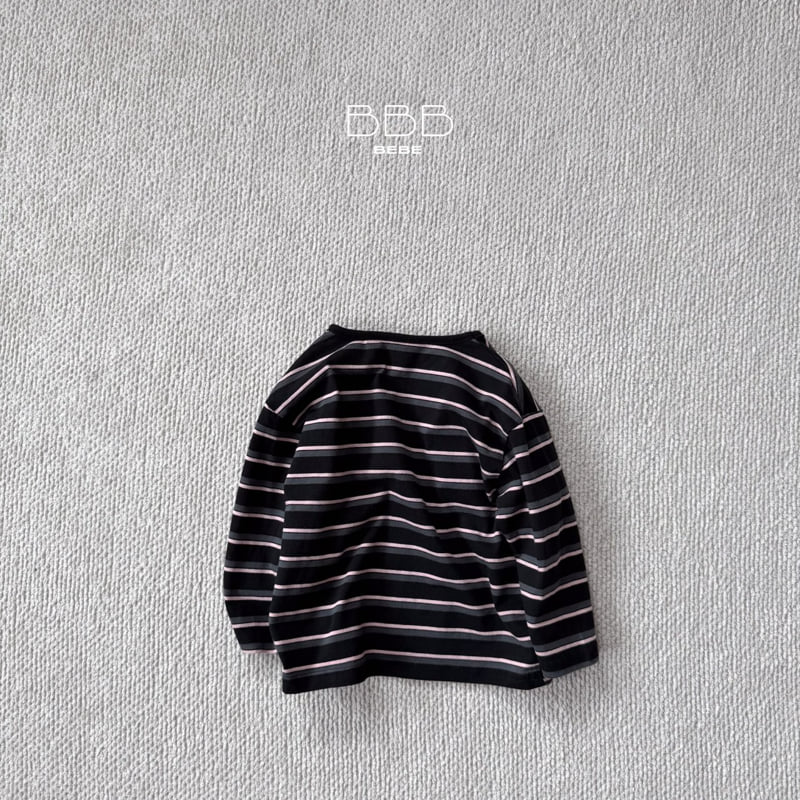 Bella Bambina - Korean Baby Fashion - #babyoutfit - Bebe Stripe Boxy Tee - 6