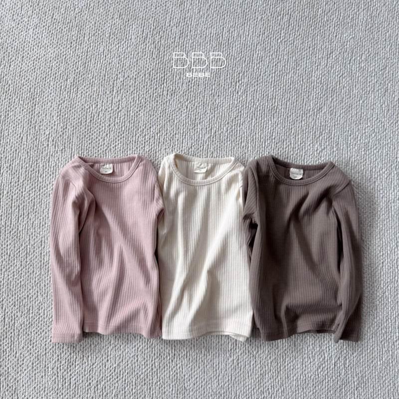 Bella Bambina - Korean Baby Fashion - #onlinebabyboutique - Bebe Ribbed Basic Tee