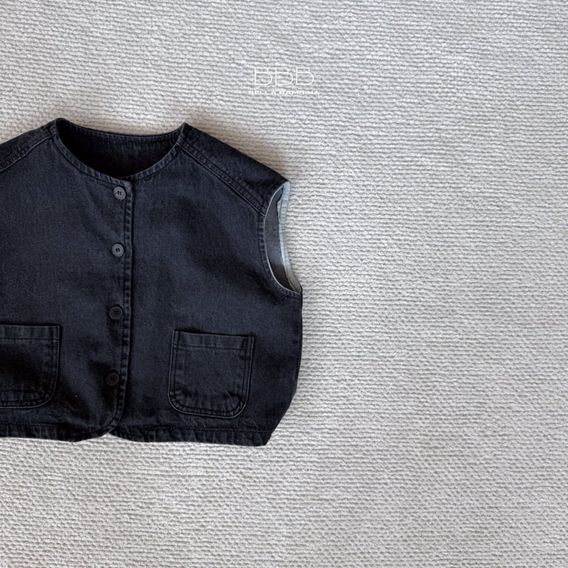 Square Black Denim Vest by Bella Bambina for Child - view 2