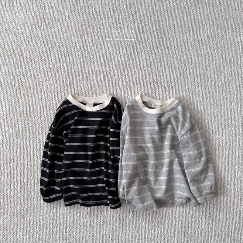 Bella Bambina - Korean Children Fashion - #fashionkids - Note Stripe Boxy Tee