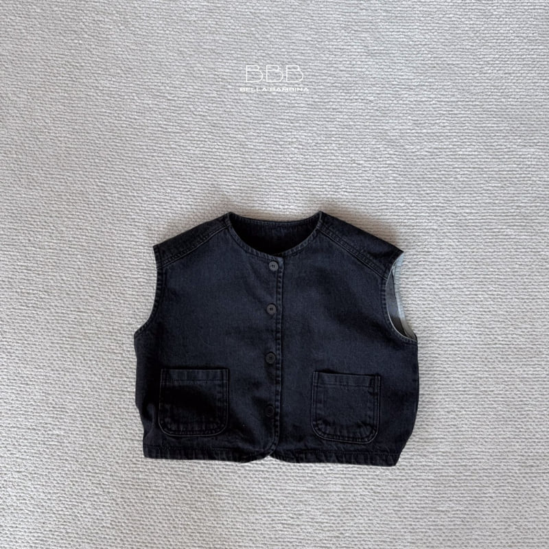 Square Black Denim Vest by Bella Bambina for Child - view 1