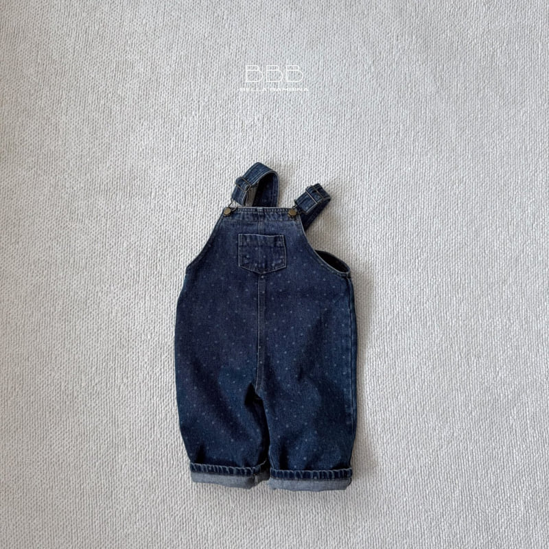 Round Denim Suspender Pants by Bella Bambina for Child - view 1