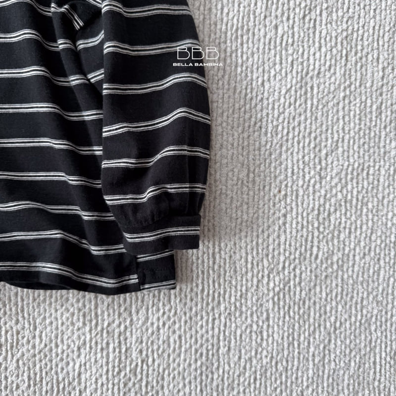 Bella Bambina - Korean Children Fashion - #littlefashionista - Note Stripe Boxy Tee - 6