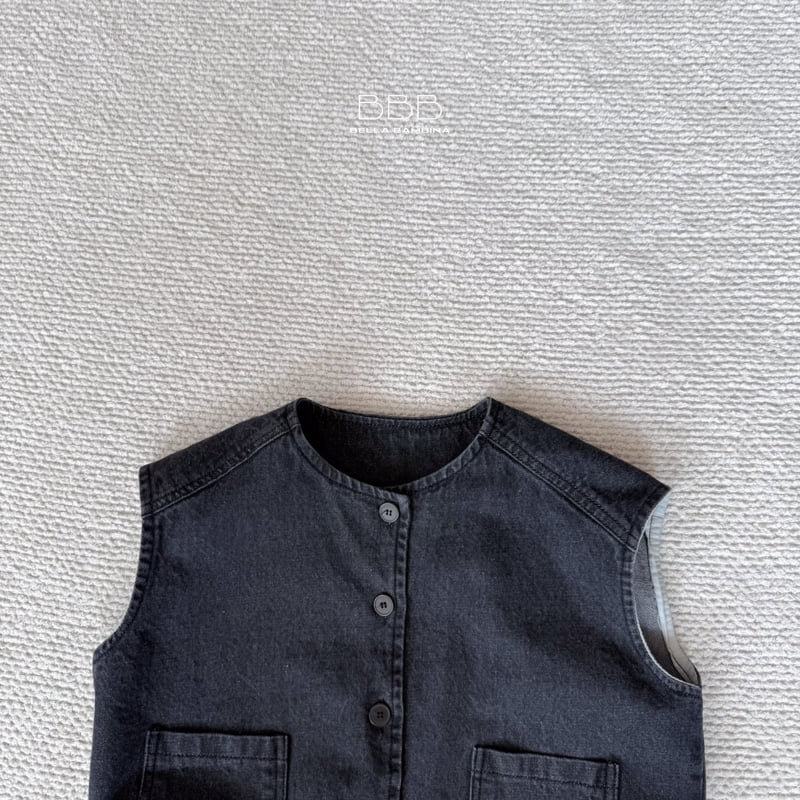 Square Black Denim Vest by Bella Bambina for Child - view 3