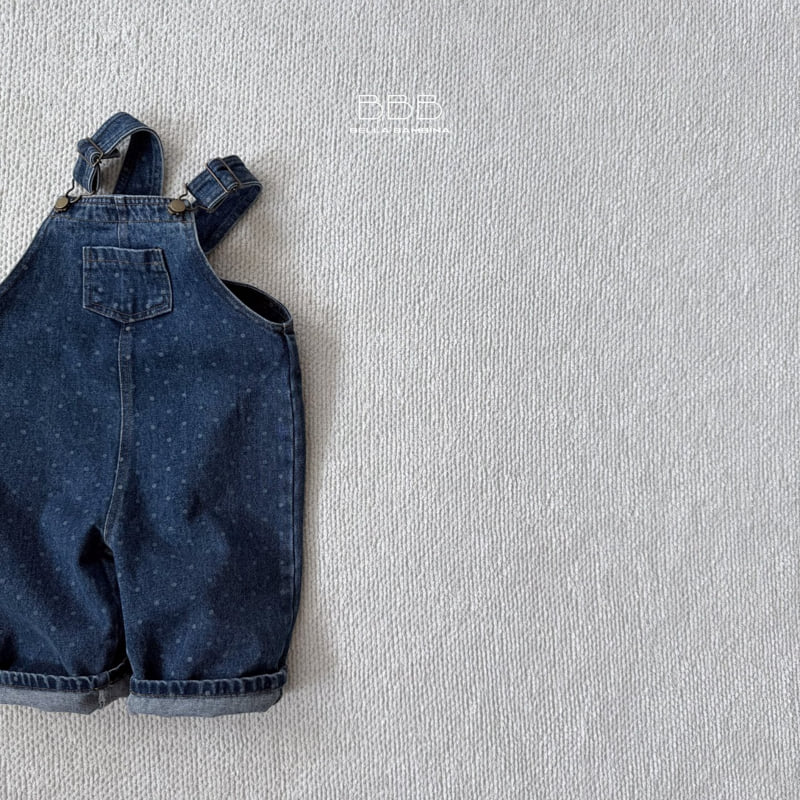 Round Denim Suspender Pants by Bella Bambina for Child - view 2