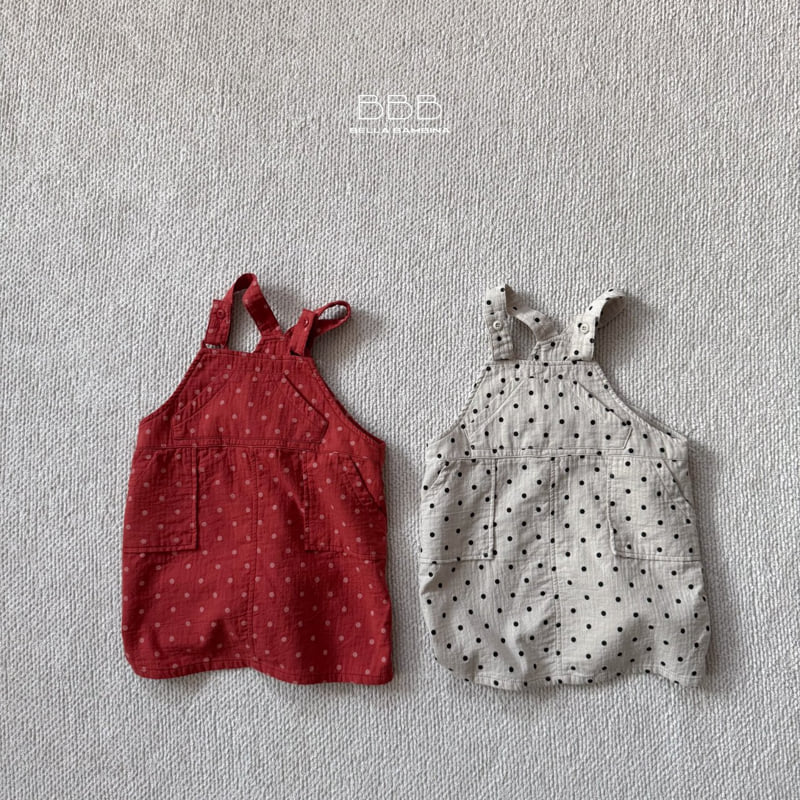 Bella Bambina - Korean Children Fashion - #minifashionista - Dot Suspender One-piece
