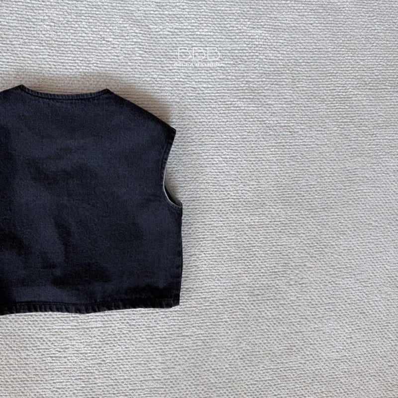 Square Black Denim Vest by Bella Bambina for Child - view 5