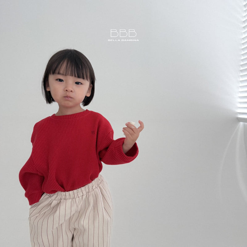 Bella Bambina - Korean Children Fashion - #todddlerfashion - B Waffle Sweatshirt - 8