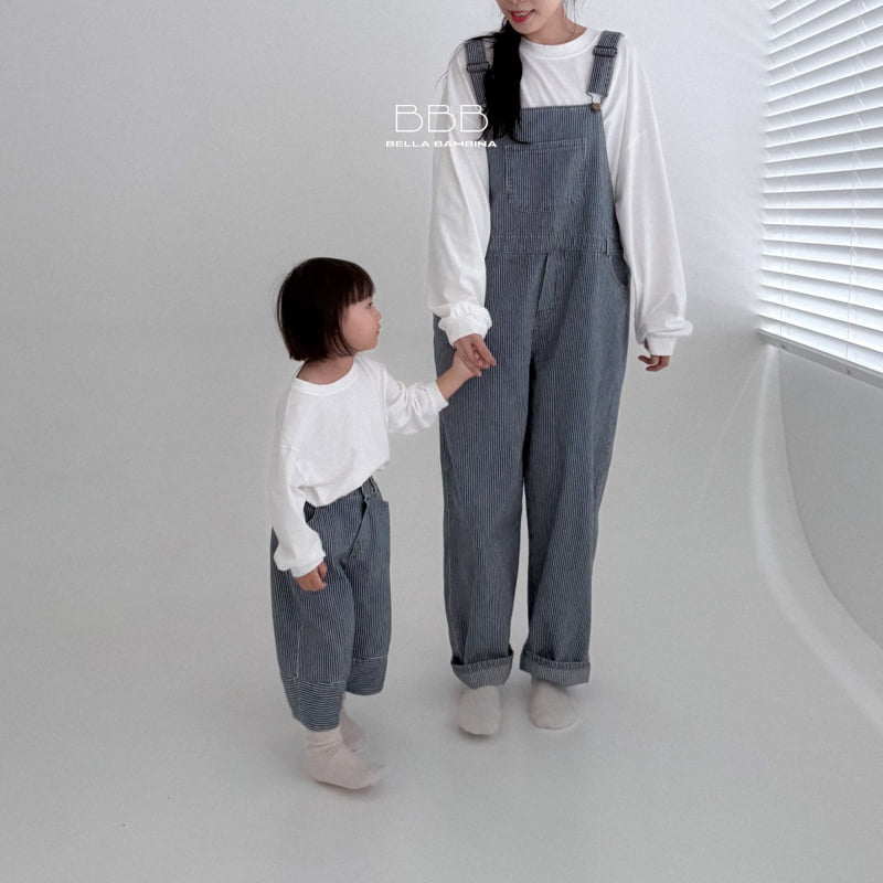 Bella Bambina - Korean Women Fashion - #momslook - Stripe Suspender Pants (Adult) - 11