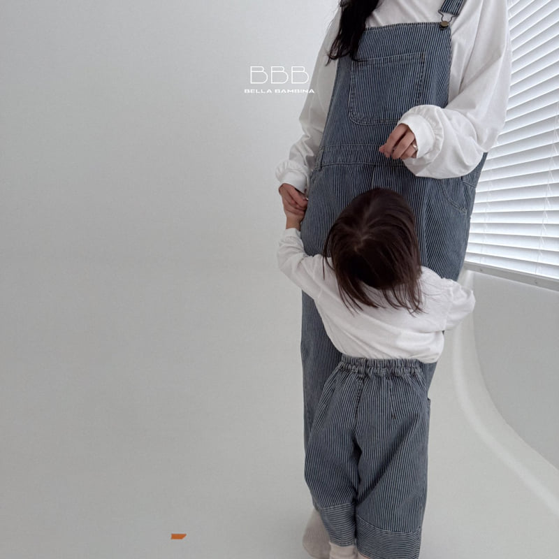 Bella Bambina - Korean Women Fashion - #momslook - Stripe Suspender Pants (Adult) - 9