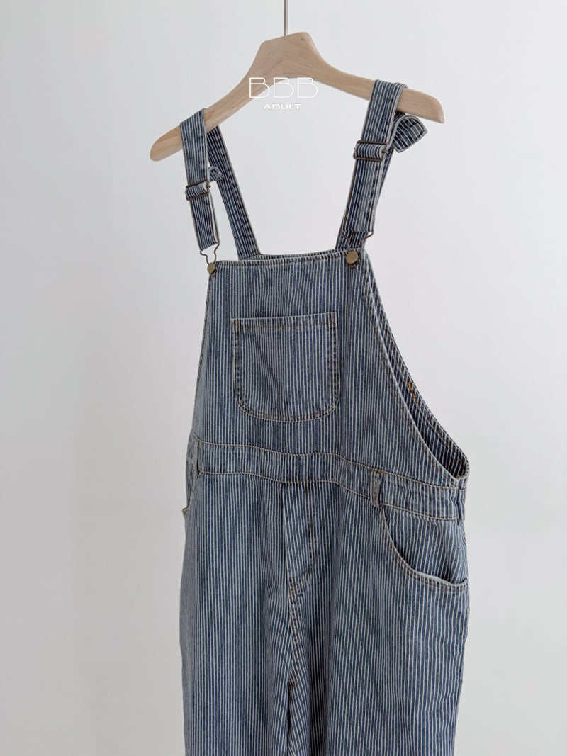 Bella Bambina - Korean Women Fashion - #momslook - Stripe Suspender Pants (Adult) - 4