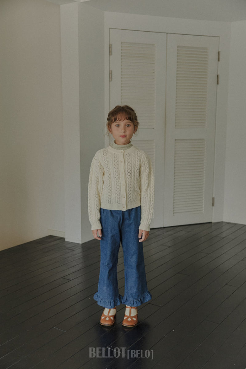 Bellot - Korean Children Fashion - #designkidswear - Frill Denim Pants - 3