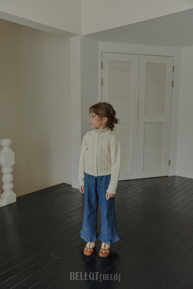 Bellot - Korean Children Fashion - #designkidswear - Frill Denim Pants - 4