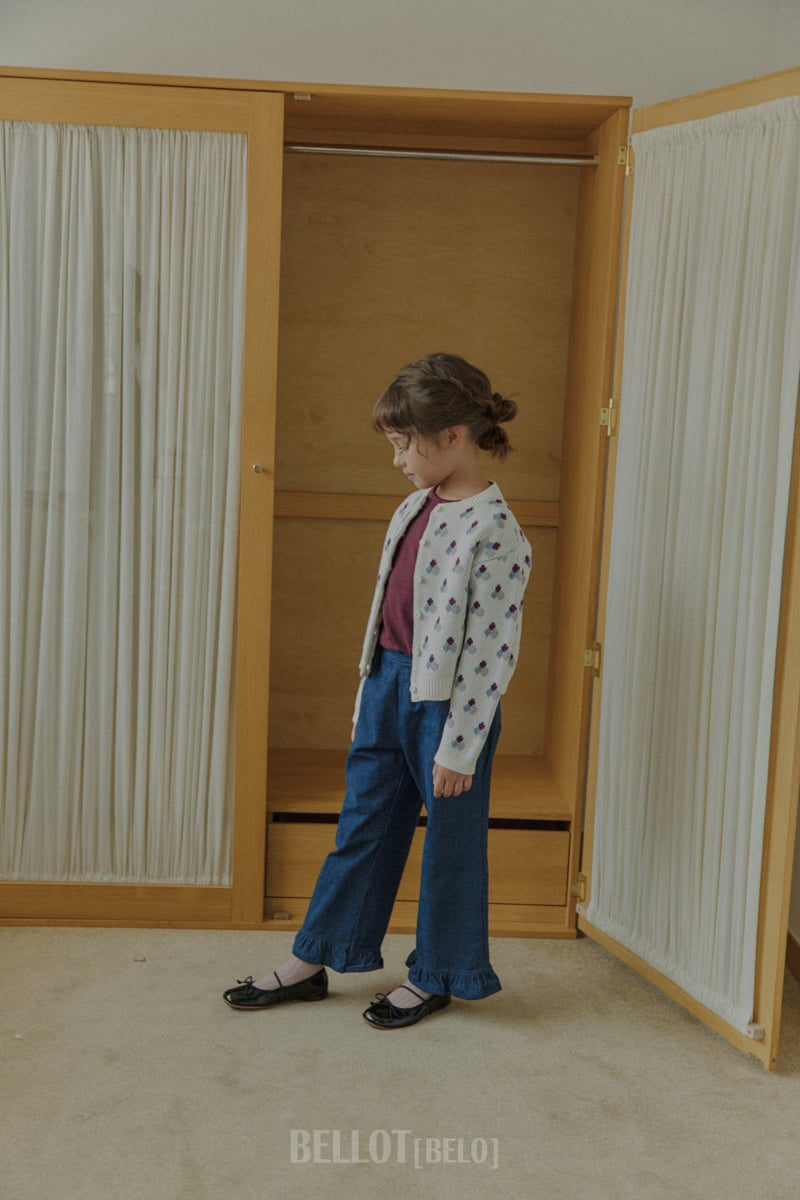 Bellot - Korean Children Fashion - #fashionkids - Frill Denim Pants - 5