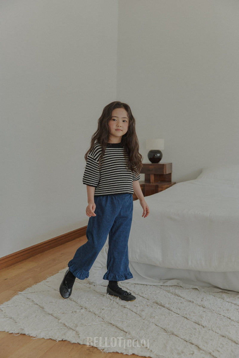 Bellot - Korean Children Fashion - #magicofchildhood - Frill Denim Pants - 11