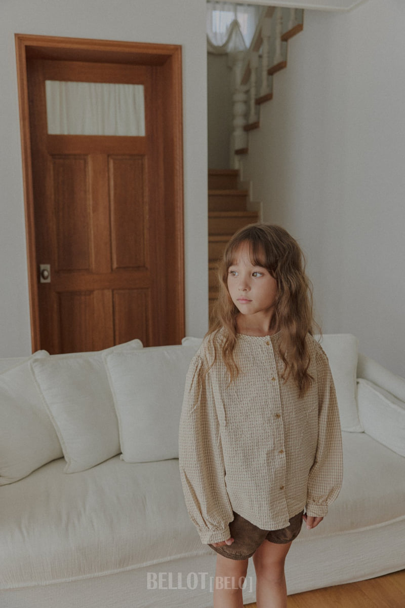Bellot - Korean Children Fashion - #magicofchildhood - Milk Check Blouse - 4