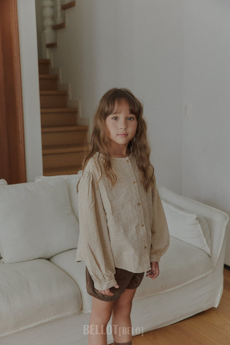 Bellot - Korean Children Fashion - #prettylittlegirls - Milk Check Blouse - 5