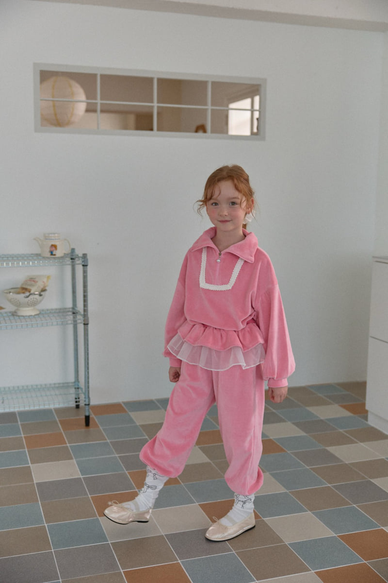 Berry Berry - Korean Children Fashion - #kidsshorts - Velour Set - 4