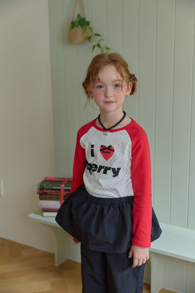 Berry Berry - Korean Children Fashion - #kidsstore - I Love Raglan Tee