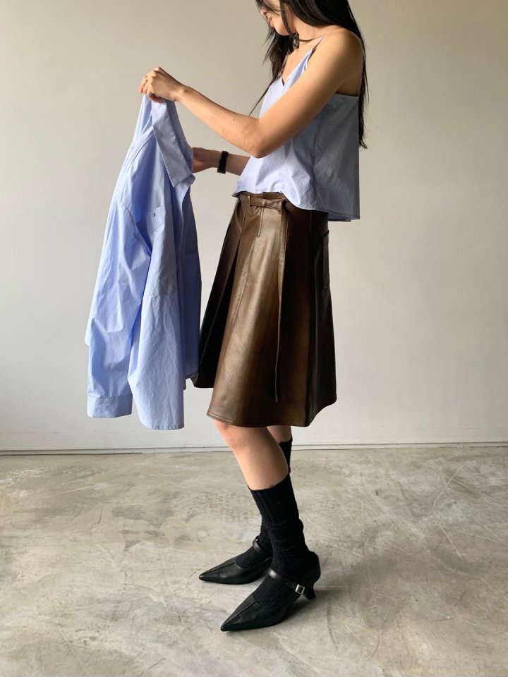 Better - Korean Women Fashion - #momslook - Bella Leather Skirt - 8