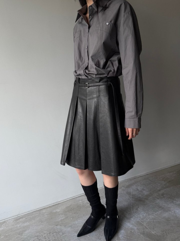 Better - Korean Women Fashion - #momslook - Bella Leather Skirt
