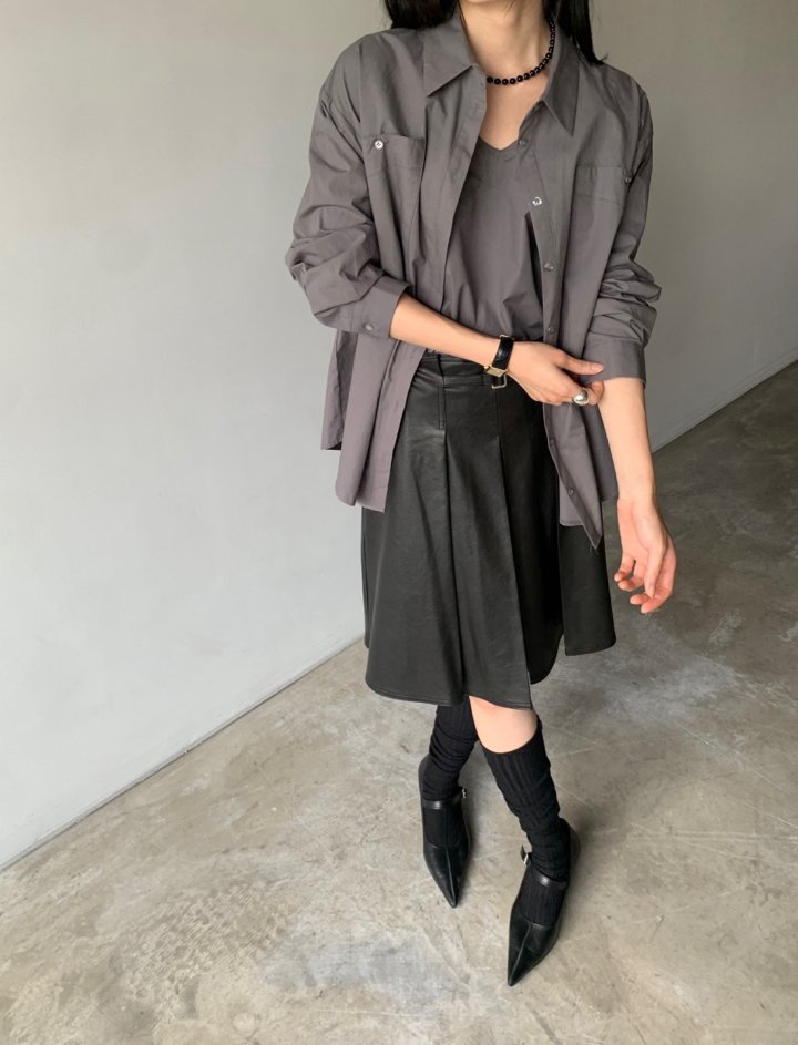 Better - Korean Women Fashion - #momslook - Bella Leather Skirt - 7