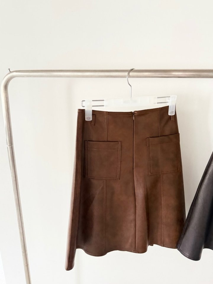 Better - Korean Women Fashion - #momslook - Bella Leather Skirt - 2