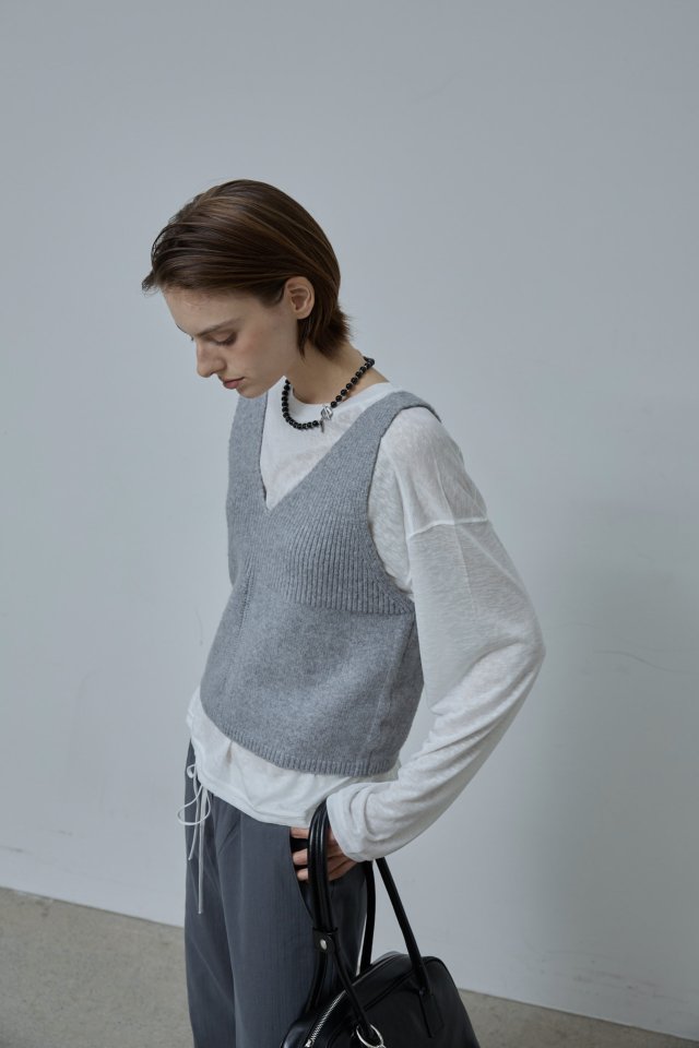 Better - Korean Women Fashion - #momslook - Combi Knit Vest - 9