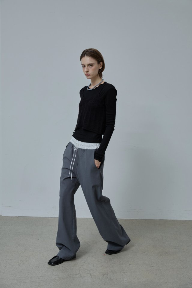 Better - Korean Women Fashion - #momslook - Tug Banding Pants