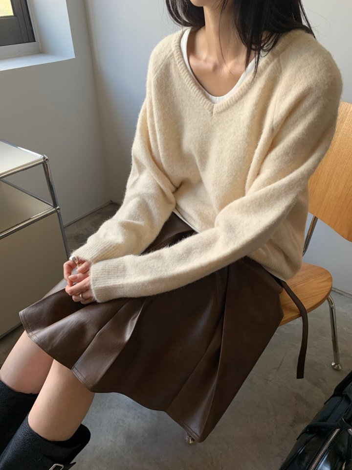 Better - Korean Women Fashion - #momslook - Port V-neck Knit Pullover - 7