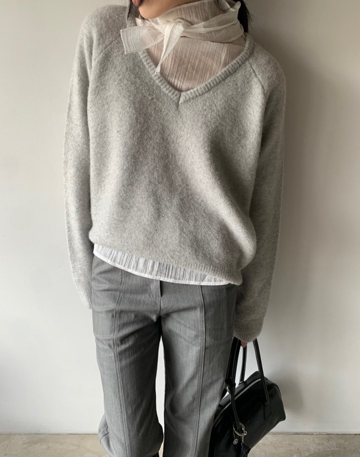 Better - Korean Women Fashion - #momslook - Port V-neck Knit Pullover - 8