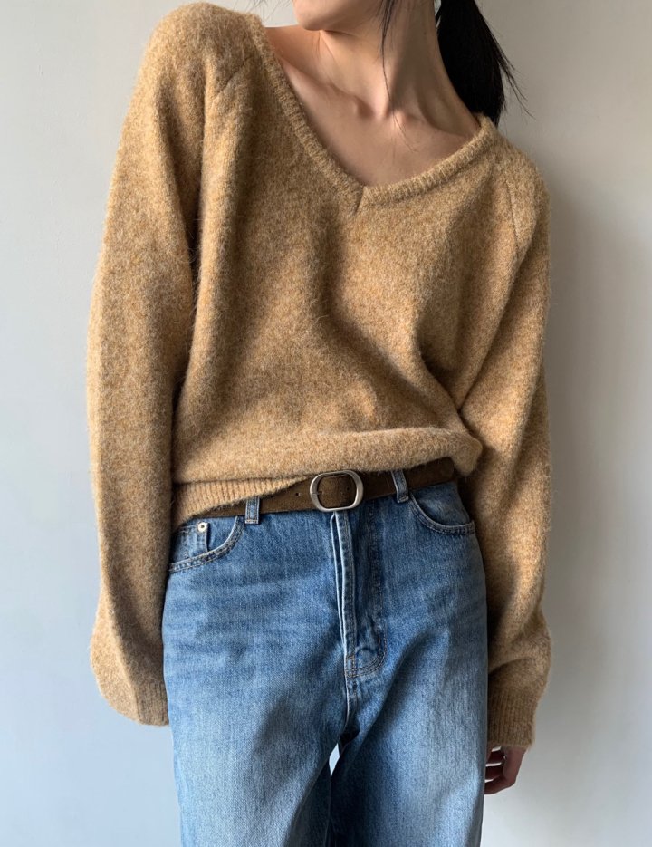 Better - Korean Women Fashion - #momslook - Port V-neck Knit Pullover - 2