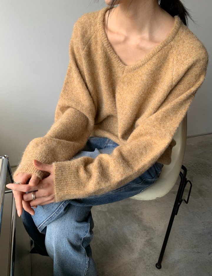 Better - Korean Women Fashion - #momslook - Port V-neck Knit Pullover - 6