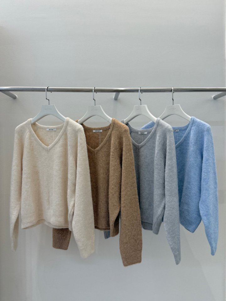 Better - Korean Women Fashion - #momslook - Port V-neck Knit Pullover