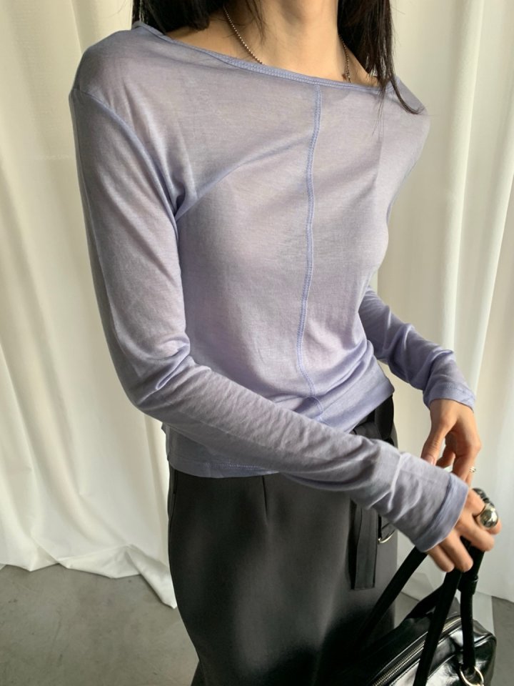 Better - Korean Women Fashion - #momslook - Slim Long Slit Tee - 5